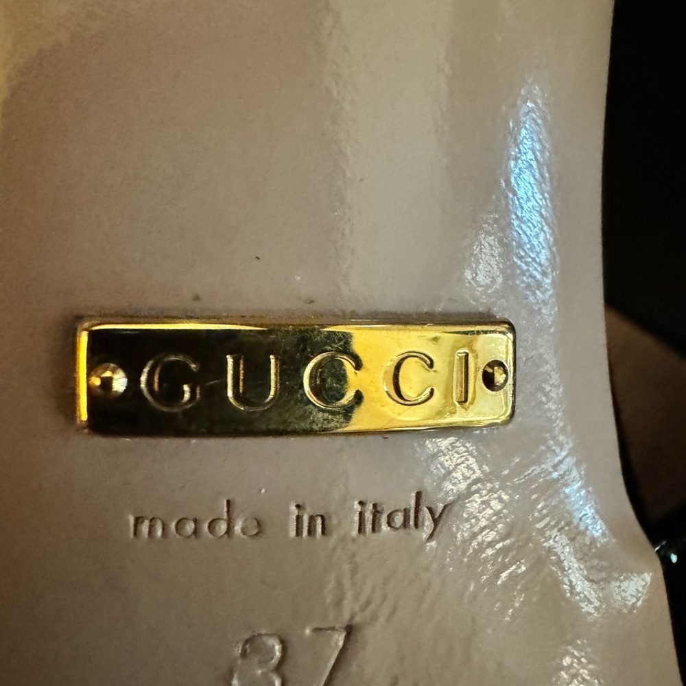 Gucci Black Patent Leather Platform Stiletto Heels - Picture 2 of 5